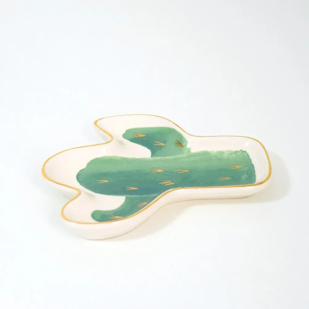 NEW Ceramic Cactus Ring Jewelry Trinket Tray